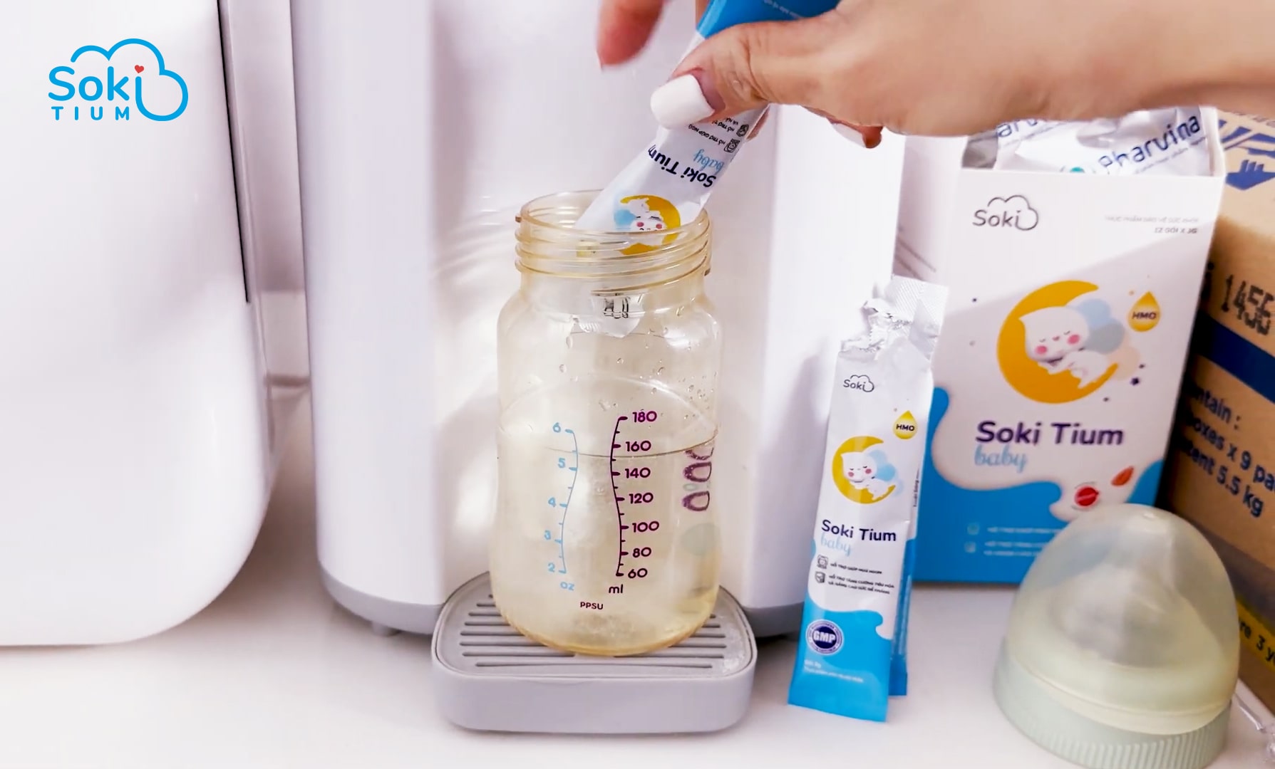 Đạm sữa thủy phân Lactium và sữa non Prodiet Colostrum là thành phần chính có trong sản phẩm Soki Tium